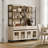  Home Office Furniture Set: 59In Modern Executive Desk With Charging Station And Drawers And Two 72In Tall Bookcases, Home Office Furniture For Living Room, Bedroom-1210482075