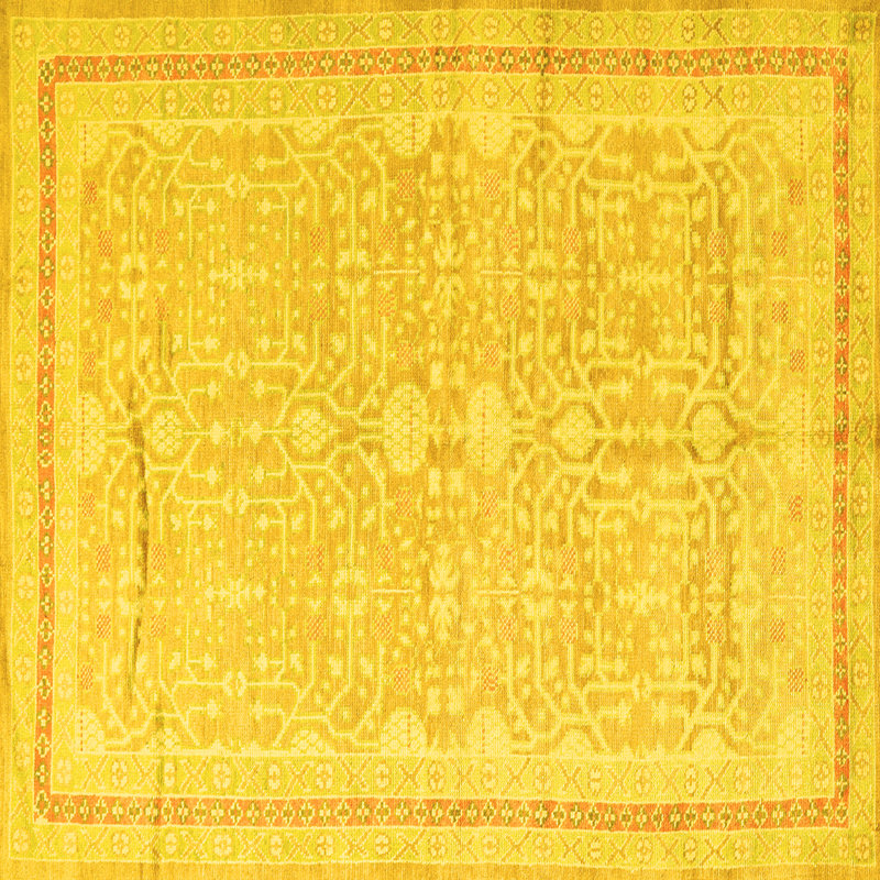 Washable Oriental Indoor Rug, Square 7'