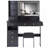 41" Large Size Left Drawer Desktop Vanity Table With Cushioned Stool Dresser Set,2 AC Outlets And 2 USB Ports Power Station,Hair Dryer Stand,Extra-Large Touch-Control Led Mirror,3-Switching-1131368642