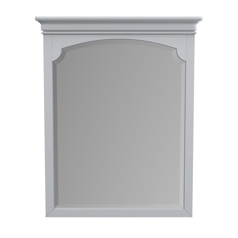 Miroir rectangulaire pour commode Crawfordville, Gris tourterelle
