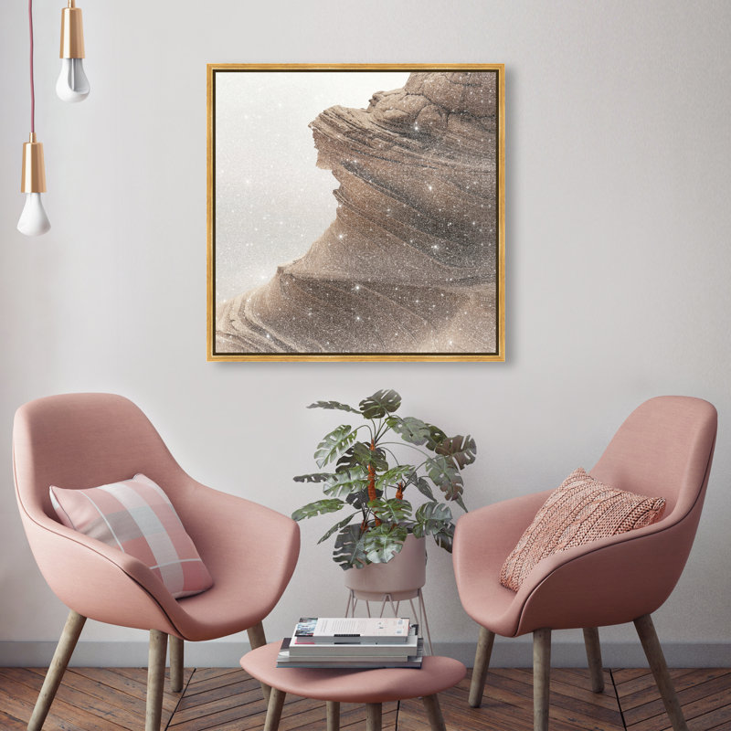 Stoic Sandstone I Print by Oliver Gal, 25"H x 25"W, Gold Floater Frame