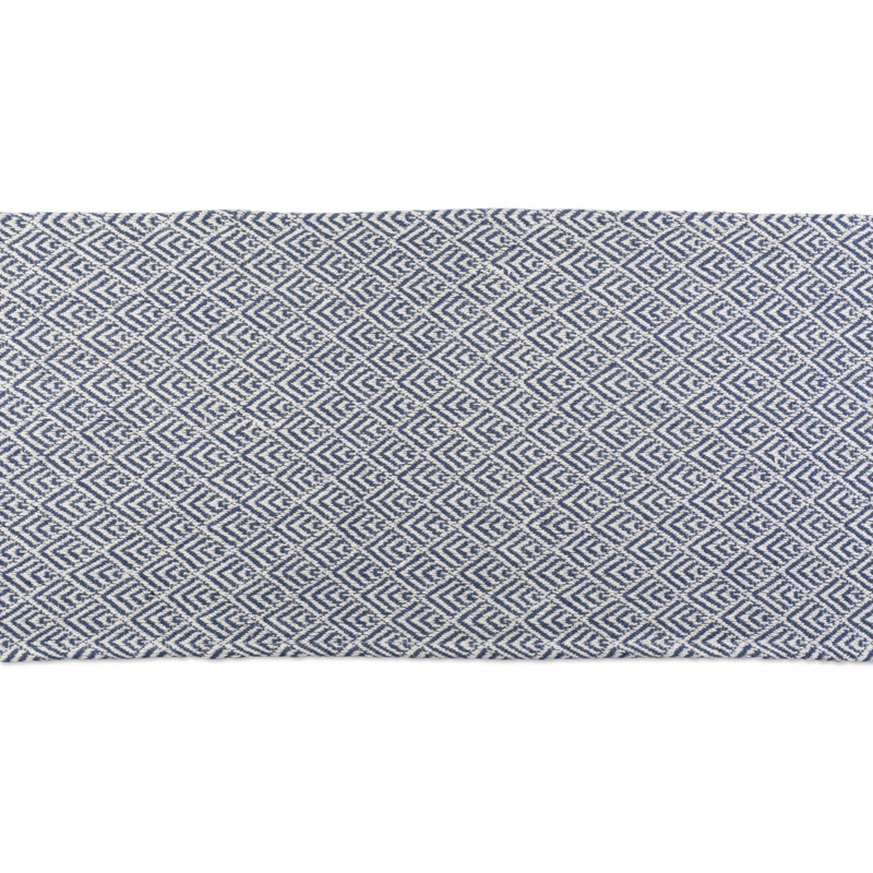 Anoka Diamond Table Runner, French Blue