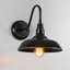 Lanterne murale d'extérieur noire avec or H 10,26 po
