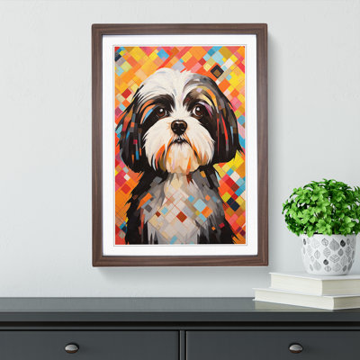 Shih Tzu Constructivism - Framed Print