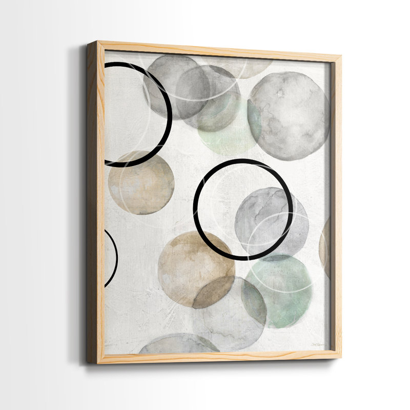 Bulles I, reproduction encadrée - bois massif, Naturel, H 30 po x l 24 po