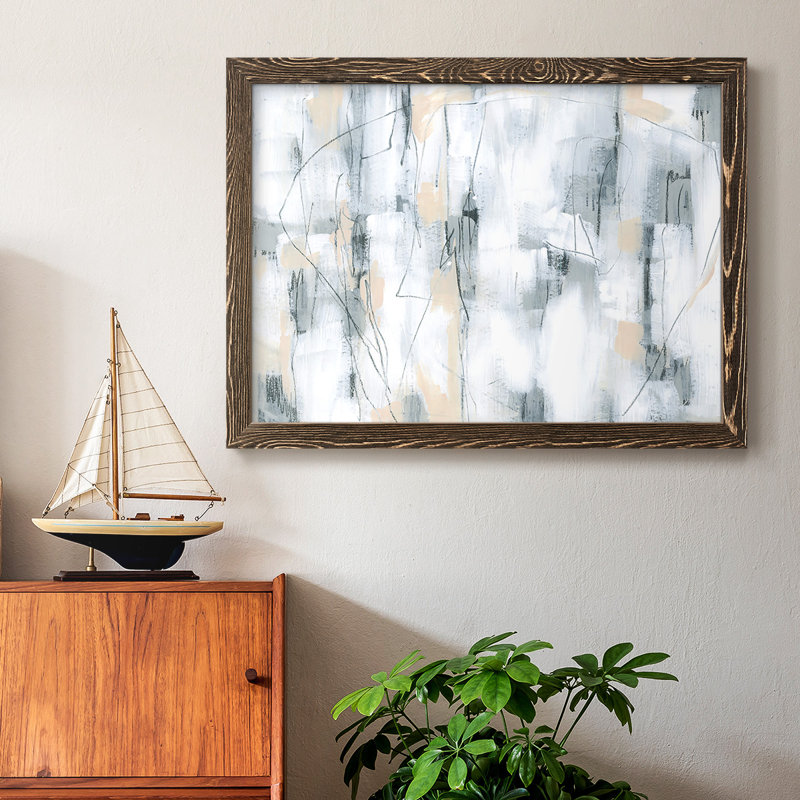 Stone Hatchmarks I- Rustic Framed Gallery Wrapped Canvas, 18" H x 26" W x 1.5" D, Walnut Framed