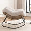 Chaise d'appoint berçante rembourrée Chenille-1979175378