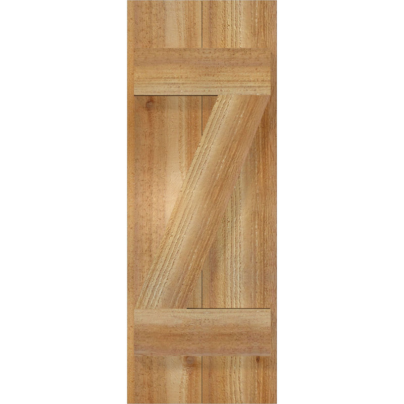 TimberCraft 5 3/8 "planches jointes avec n-lattes avec barre en Z, cèdre rouge de l'Ouest (par paire), 10 3/4 po, 29 po