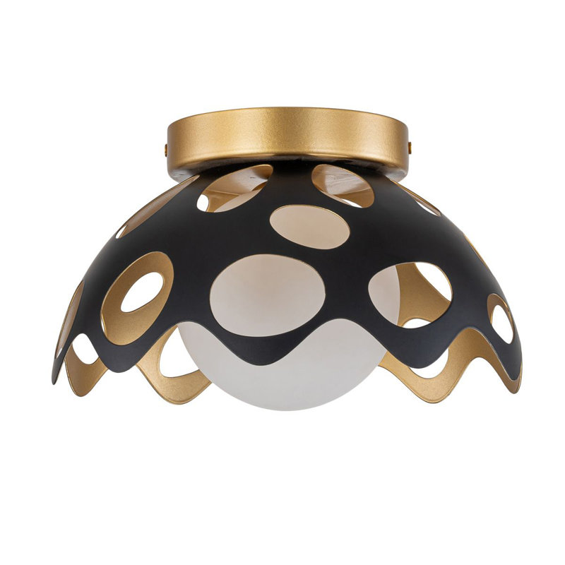 Pebbles Pendant, Satin Black, 8" H x 15" W x 15" D