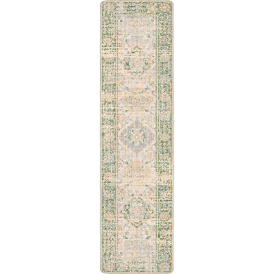 Residency Vintage Focus Traditional Persian Area Rug