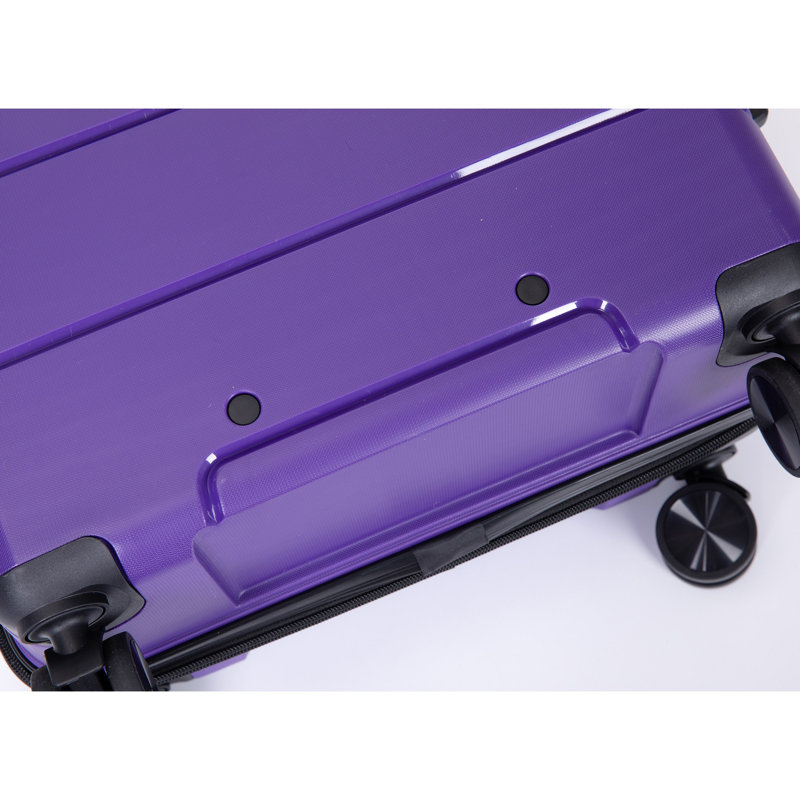 Ensemble de 3 valises à roulettes en plastique Hardshell, Mauve