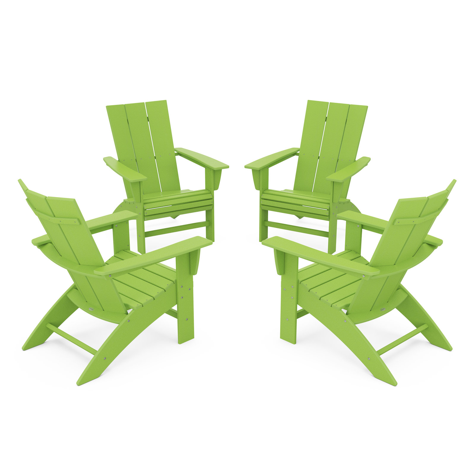 POLYWOOD® Modern Adirondack Chair, Lime