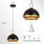 Luminaire suspendu antique en forme de dôme de 9,8 po avec abat-jour creux noir et base E26 à intensité variable pour salle à manger d'îlot de cuisine Farmhouse