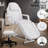 Upholstered Massage Chair with Ottoman