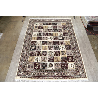 : bakhtiari de jardin en laine en acrylique oriental tapis 13 pi 4 po x 9 pi 10 po jardin design Sharolyn