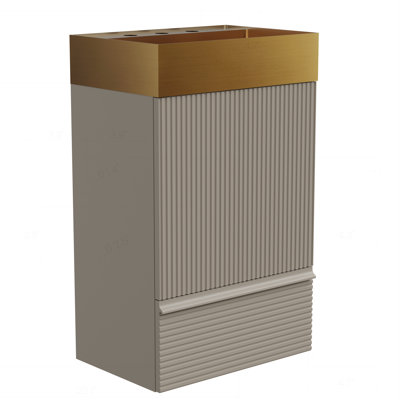 Meuble-lavabo moderne avec lavabo intégré et options de rangement pratiques
