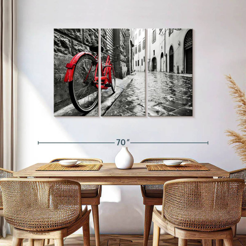 Mehar Red Bicycle Pop, 36" H x 57" W