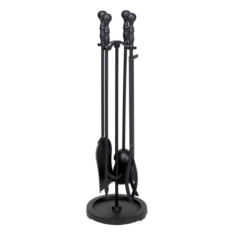 Ensemble d'outils de foyer en acier Daiton, Noir