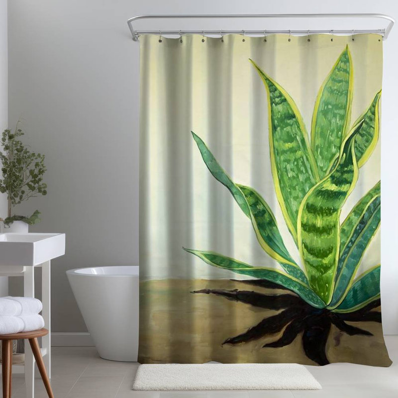 Shower Curtain FL362 – Polyester Shower Curtain, Dye Sublimation Print, 71" W × 74" L