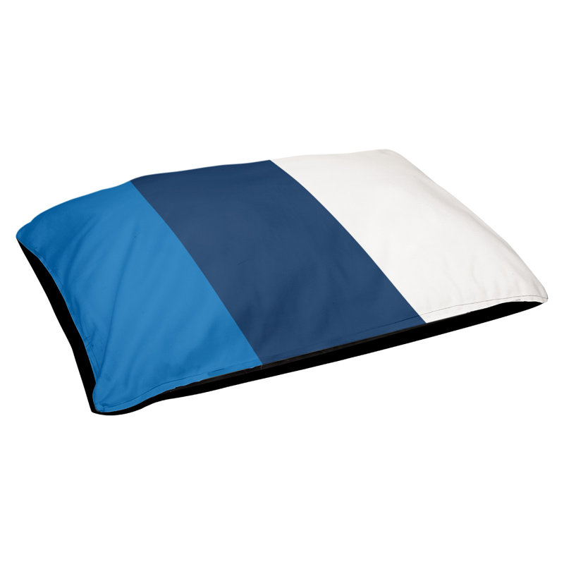 Coussin extérieur Philadelphia, Grand (l 40 po x P 30 po x H 14 po), Bleu / bleu marine / blanc
