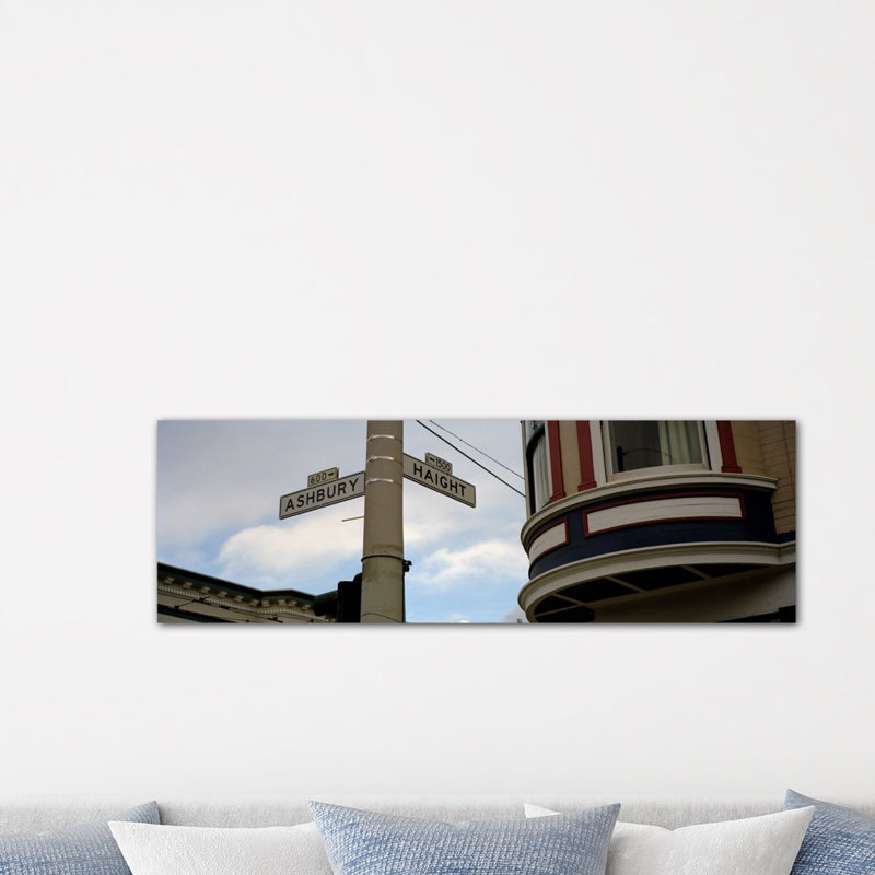 « haight ashbury district san francisco ca », reproduction de photo sur toile, H 20 po x l 60 po x P 1,5 po, Toile tendue