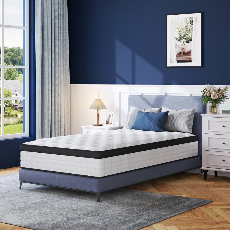 25cm Medium Hybrid Mattress – Memory Foam & Pocket Spring Mattress in a Box, Small Double (4')