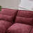 127'' Sectional Couches For Living Room,U Shaped Cloud Couch Sectionals With Console Bluetooth Speaker For Living Room-Wine Red-894172055