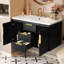 Meuble-lavabo mural 36 po avec lavabo en résine, armoire de rangement avec 2 tiroirs-1453555052