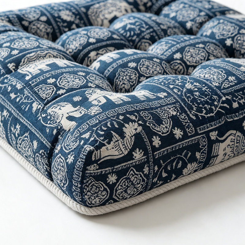 Ensemble de 2 coussins de sol carrés, ensemble de 2 coussins boho 22 po