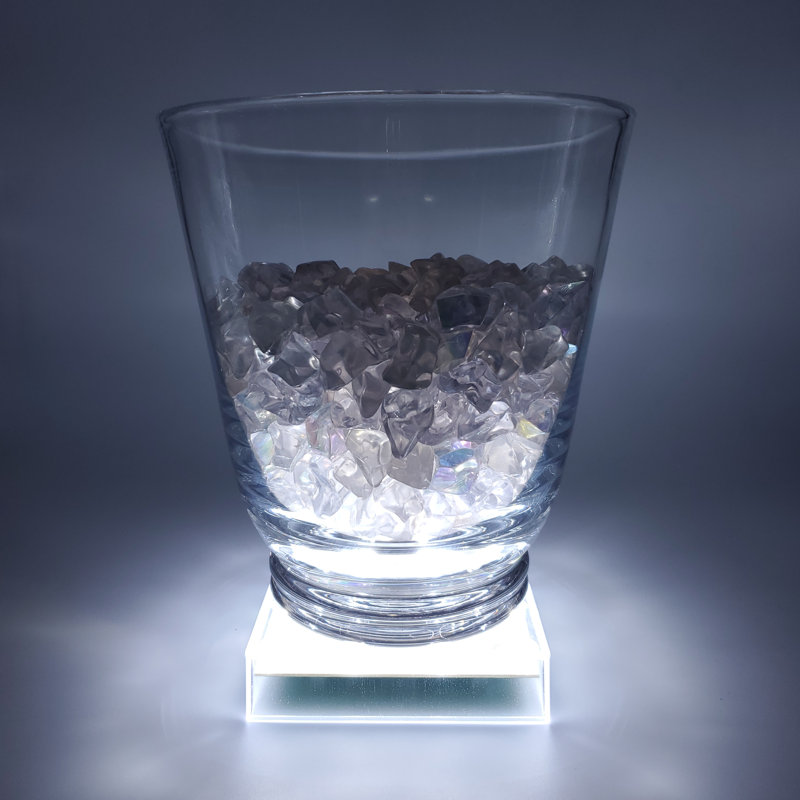 Square Cool White LED Battery Operated Base Light