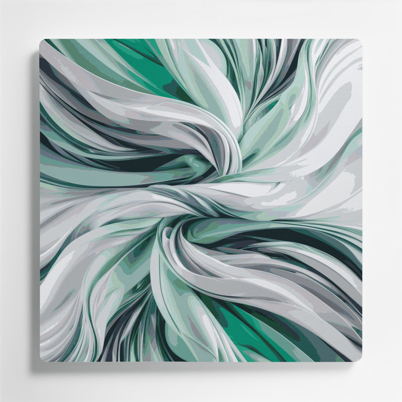 Digital Abstraction 37 Blue Metal Wall Art, 32" H x 32" W