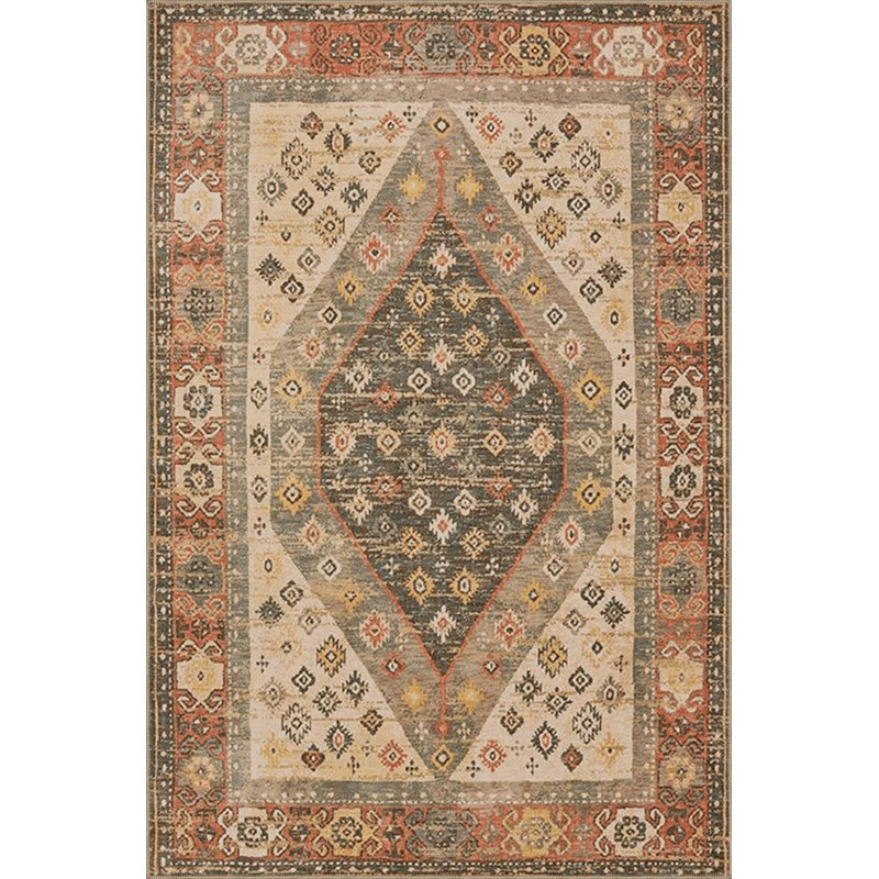 Tapis décoratif traditionnel à motif traditionnel lavable à la machine, Tapis de couloir 3 pi 3 po x 9 pi 10 po