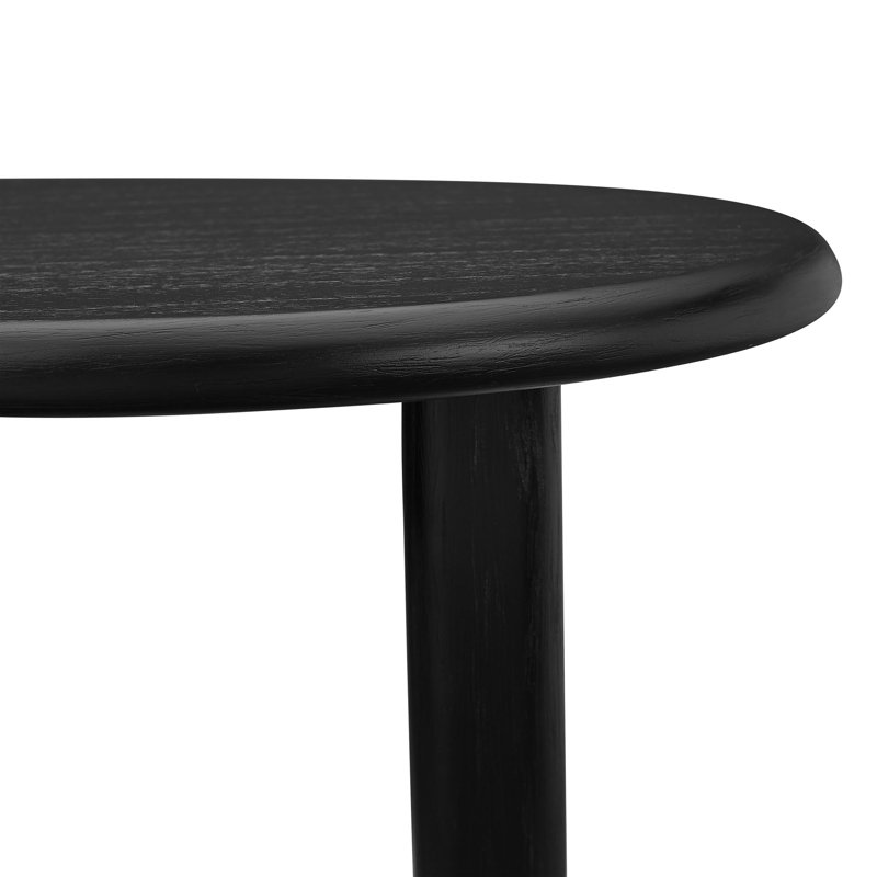 Vetra Kidney-Shaped Free Coffee Table, Black
