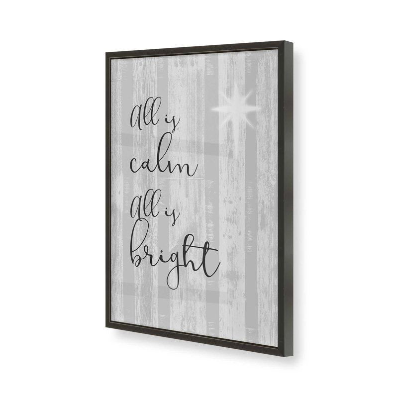 «Calm and BrightH Holiday», reproduction d'art dans un cadre, Cadre noir satiné, H 15 po x l 12 po