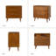 Commode d'appoint Mid-Century moderne à 3 tiroirs avec prise de courant Corri (ensemble de 2)-2045885685