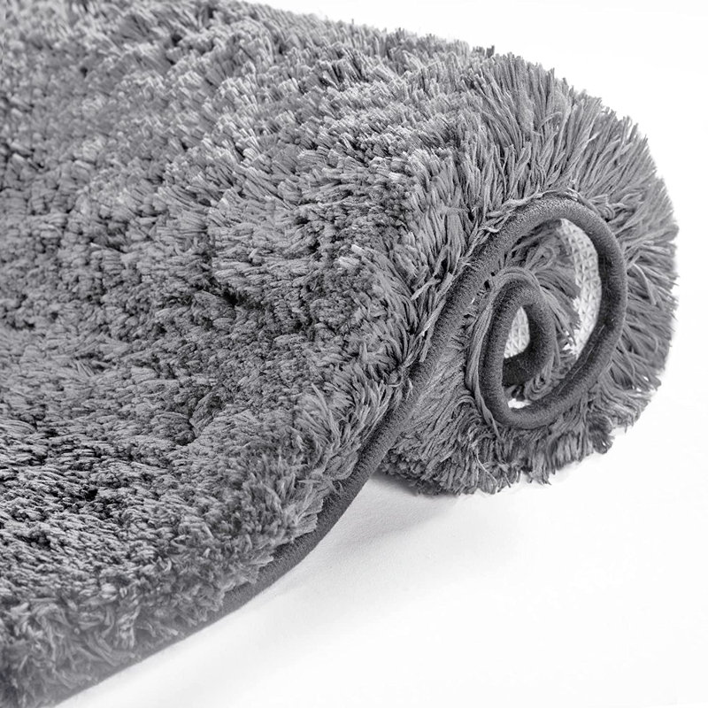Mirrabooka Non-Slip Bath Rug, 24" W x 36" L, Gray