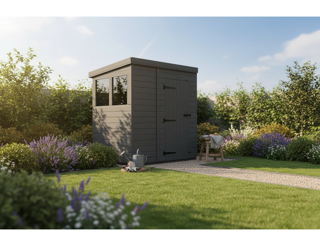 5x4 Pent Composite Shed