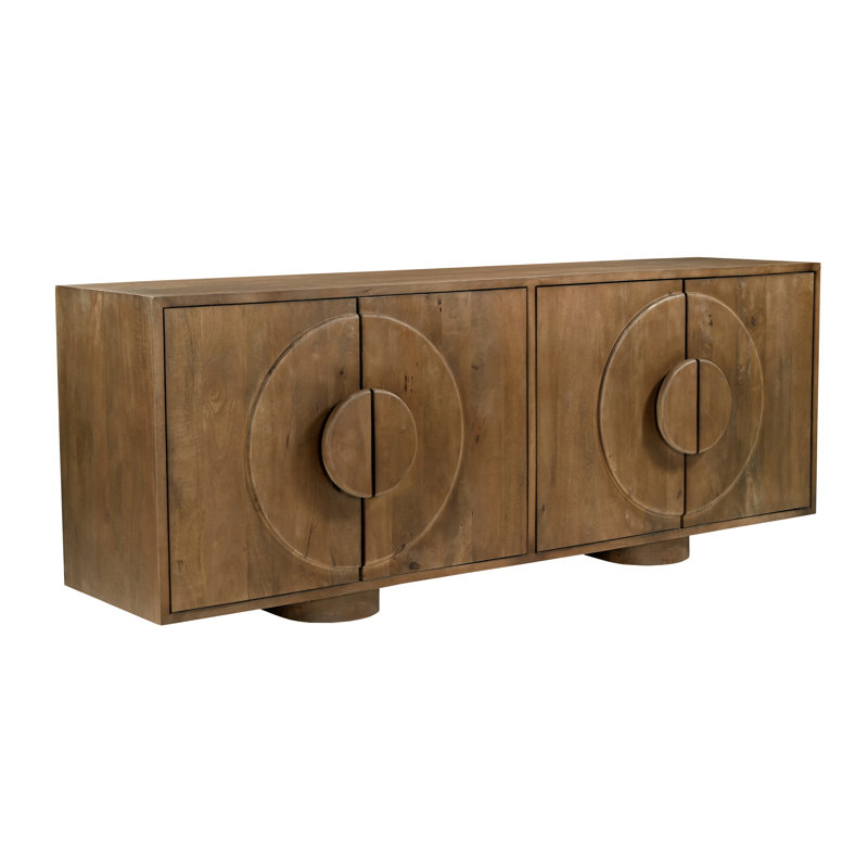 Buffet 4 portes en épice brun clair Ivaniel, Tan