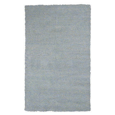 Tapis bleu à poils longs Bribie
