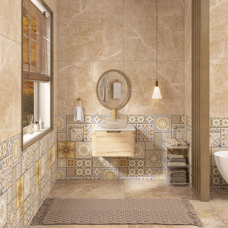 Meuble-lavabo mural 24 po avec comptoir en marbre, 24"