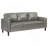 Grey 2-Piece Track Arm Sofa Set