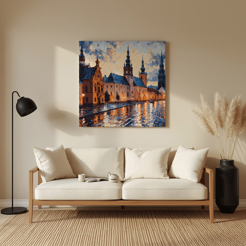 Art mural noir en villes, Riga Lettonie, H 144 po x l 144 po x P 0,05 po