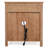 Oak-Colored Nightstand With 1 Drawer And Lower Shelf P2 MDF + Solid Wood Veneer Frame Mid-Century Modern Style 1 Piece