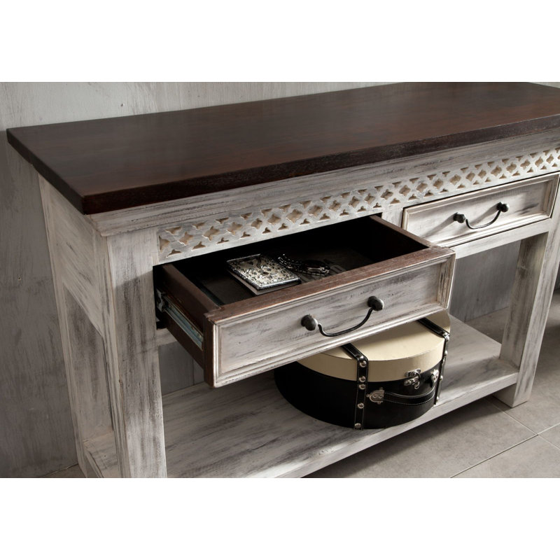 Castle 115cm Solid Wood Console Table
