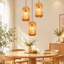 3 - Light Rattan Farmhouse Bohemian Pendant