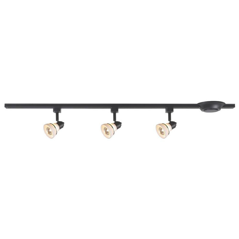 44'' 3 -Light Track Track Kit with Dimmable and Adjustable Head, Black