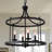 Nerstrand 4 - Light Iron Dimmable Geometric Chandelier