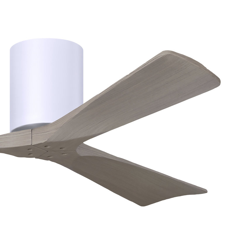Irene Ceiling Fan, 52", Gloss White, Gray Ash Tone