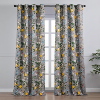 Rideaux décoratifs avec œillets décoratifs de style champêtre français pour fenêtre de salon