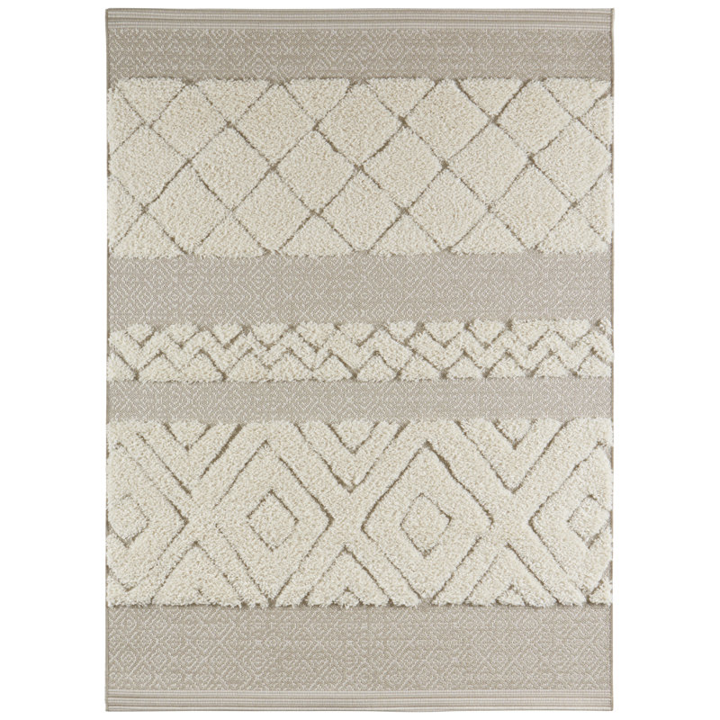 Todra Handira Flatweave Cream Rug, Rectangle 160 x 230cm